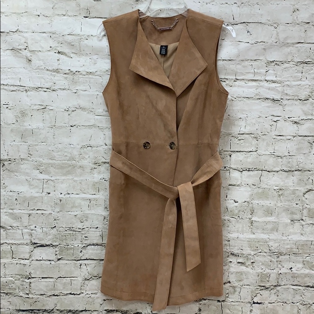White House Black Market Leather Sleeveless Vest